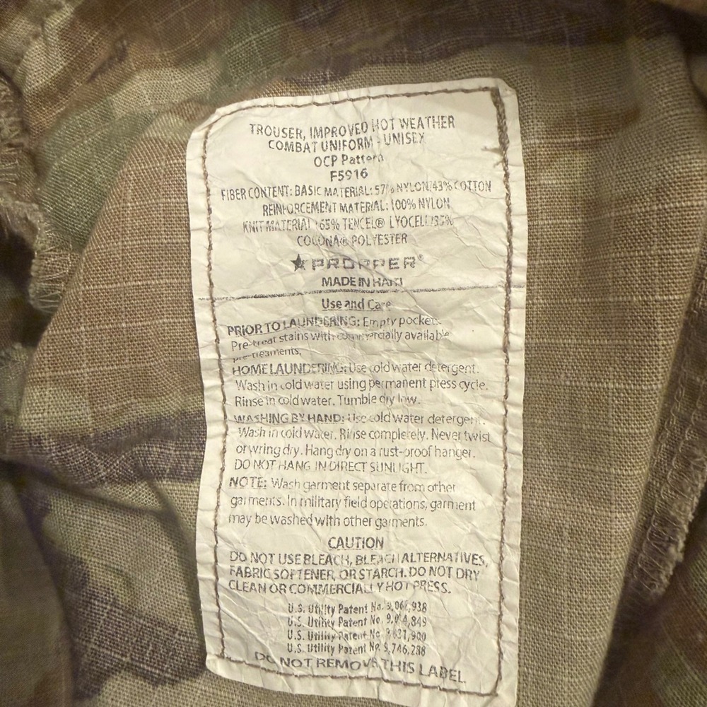 Propper IHWCU OCP Combat Trousers Mens Medium Regular Camo Cargo Pants F5916 - Picture 6 of 7